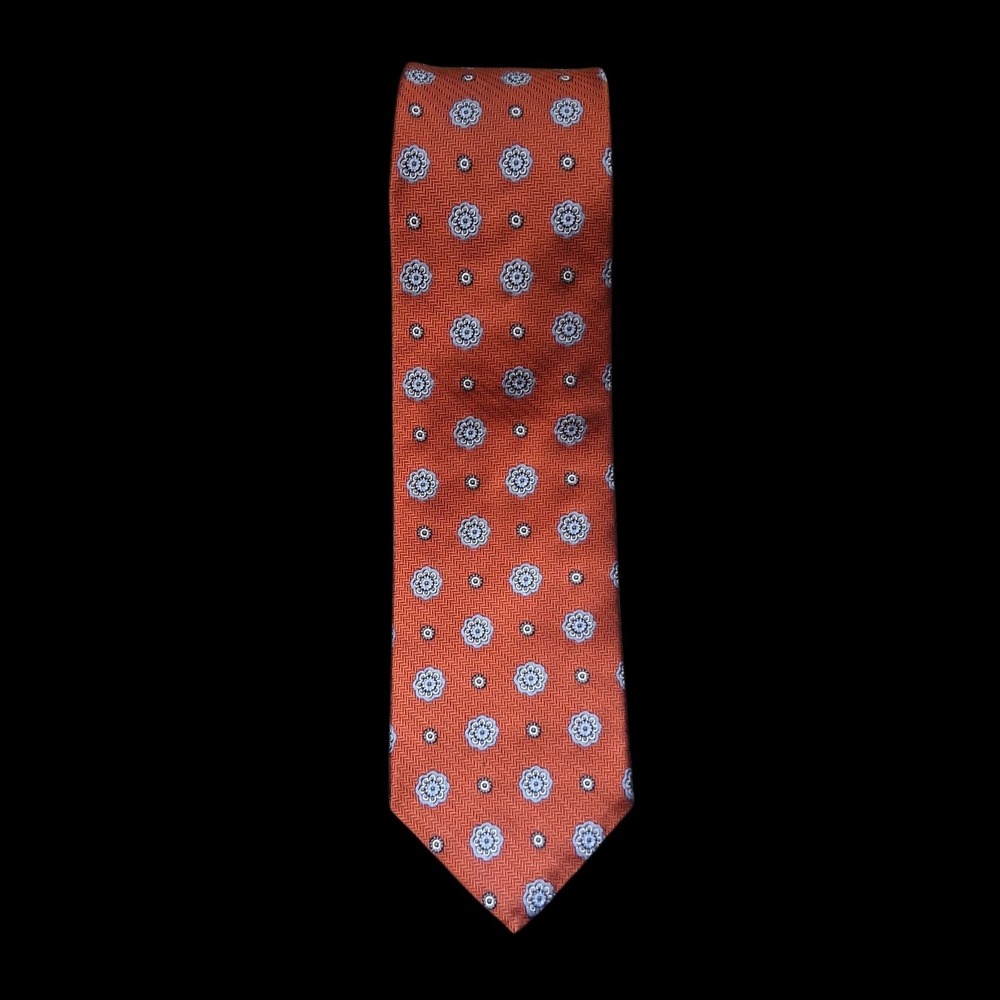 Vintage Brooks Brothers Repp Tie Mens XL Red Geometric Silk Imported USA 90s Y2K
